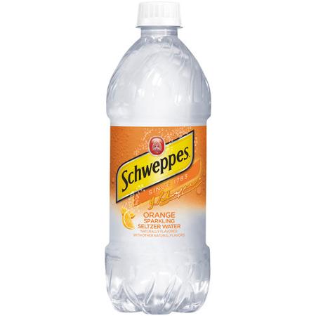 Schweppes Orange Sparkling Setzer, Bottles, 20 fl oz, 6 ct