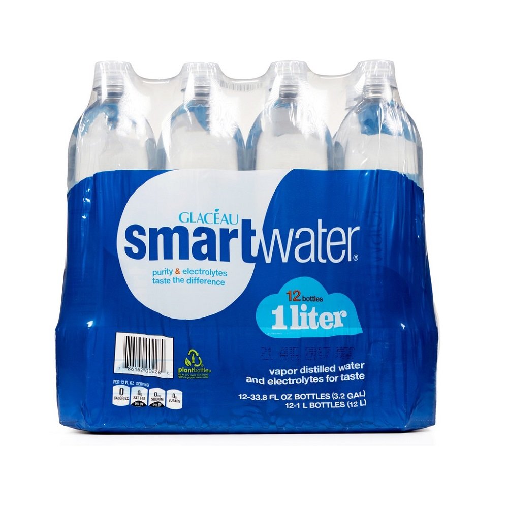 Glaceau Smartwater Bottle, 1 L.