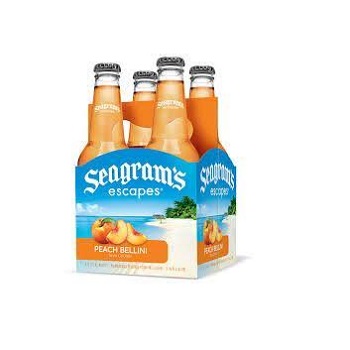 Seagram's Peach Bellini, Bottles,11oz 4 pack | BeerCastleNY
