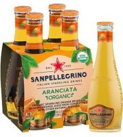 San Pellegrino Organic Sparkling Fruit Beverage, Aranciata (Orange) 200ml 4bt