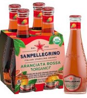 San Pellegrino Organic Sparkling Fruit Beverage, Aranciata Rossa (Blood Orange) 200ml 4bt
